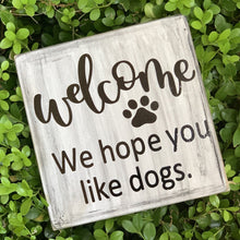 Load image into Gallery viewer, Dog Themed 5x5 Wood Sign Tiered Tray Decor Farmhouse Decor Dog Decor Golden Doodle
