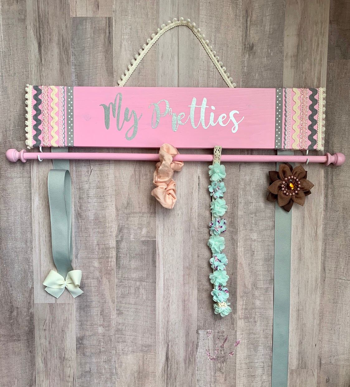 Personalized Baby Girl Bow Holder