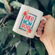 Wife Mom Boss Mother's Day Coffee Cup 11 oz Ceramic Mug Birthday Girl Friend Gift