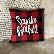 Load image into Gallery viewer, Holiday Pillow 16x16 Buffalo Plaid Farmhouse Decor Christmas Pillow
